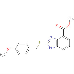 636574-29-3  1H-Benzimidazole-4-carboxylic acid,2-[[(4-methoxyphenyl)methyl]thio]-, methyl ester
