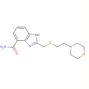 636574-33-9  1H-Benzimidazole-4-carboxamide,2-[[[2-(4-morpholinyl)ethyl]thio]methyl]-