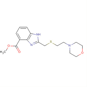636574-37-3  1H-Benzimidazole-4-carboxylic acid,2-[[[2-(4-morpholinyl)ethyl]thio]methyl]-, methyl ester