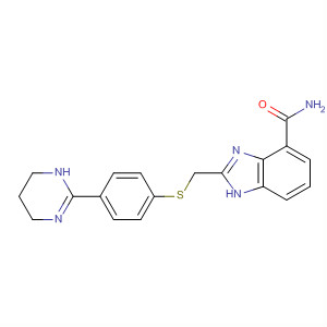 636574-58-8  1H-Benzimidazole-4-carboxamide,2-[[[4-(1,4,5,6-tetrahydro-2-pyrimidinyl)phenyl]thio]methyl]-