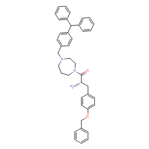 636604-32-5  1H-1,4-Diazepine,1-[(2S)-2-amino-1-oxo-3-[4-(phenylmethoxy)phenyl]propyl]-4-[[4-(diphenylmethyl)phenyl]methyl]hexahydro-