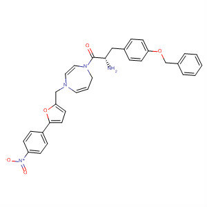 636604-57-4  1H-1,4-Diazepine,1-[(2S)-2-amino-1-oxo-3-[4-(phenylmethoxy)phenyl]propyl]hexahydro-4-[[5-(4-nitrophenyl)-2-furanyl]methyl]-