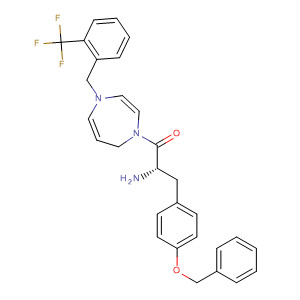 636604-58-5  1H-1,4-Diazepine,1-[(2S)-2-amino-1-oxo-3-[4-(phenylmethoxy)phenyl]propyl]hexahydro-4-[[2-(trifluoromethyl)phenyl]methyl]-