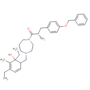 636604-62-1  1H-1,4-Diazepine,1-[(2S)-2-amino-1-oxo-3-[4-(phenylmethoxy)phenyl]propyl]-4-[(2,4-diethoxy-3-methylphenyl)methyl]hexahydro-