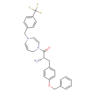 636604-64-3  1H-1,4-Diazepine,1-[(2S)-2-amino-1-oxo-3-[4-(phenylmethoxy)phenyl]propyl]hexahydro-4-[[4-(trifluoromethyl)phenyl]methyl]-