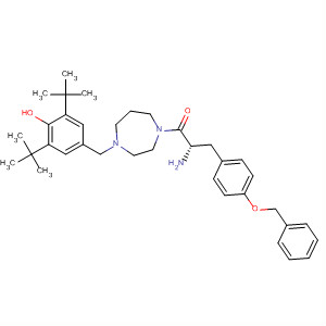 636604-66-5  1H-1,4-Diazepine,1-[(2S)-2-amino-1-oxo-3-[4-(phenylmethoxy)phenyl]propyl]-4-[[3,5-bis(1,1-dimethylethyl)-4-hydroxyphenyl]methyl]hexahydro-