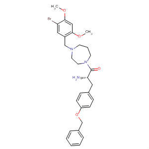 636604-71-2  1H-1,4-Diazepine,1-[(2S)-2-amino-1-oxo-3-[4-(phenylmethoxy)phenyl]propyl]-4-[(5-bromo-2,4-dimethoxyphenyl)methyl]hexahydro-