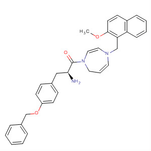 636604-82-5  1H-1,4-Diazepine,1-[(2S)-2-amino-1-oxo-3-[4-(phenylmethoxy)phenyl]propyl]hexahydro-4-[(2-methoxy-1-naphthalenyl)methyl]-