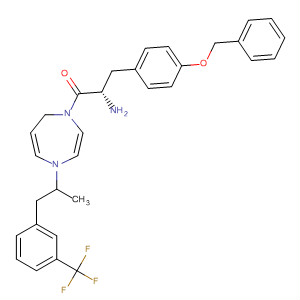 636604-83-6  1H-1,4-Diazepine,1-[(2S)-2-amino-1-oxo-3-[4-(phenylmethoxy)phenyl]propyl]hexahydro-4-[1-methyl-2-[3-(trifluoromethyl)phenyl]ethyl]-