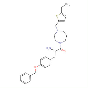 636604-84-7  1H-1,4-Diazepine,1-[(2S)-2-amino-1-oxo-3-[4-(phenylmethoxy)phenyl]propyl]-4-[(5-ethyl-2-thienyl)methyl]hexahydro-
