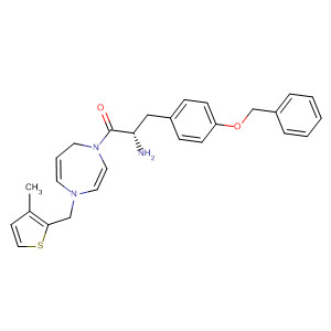 636604-87-0  1H-1,4-Diazepine,1-[(2S)-2-amino-1-oxo-3-[4-(phenylmethoxy)phenyl]propyl]hexahydro-4-[(3-methyl-2-thienyl)methyl]-