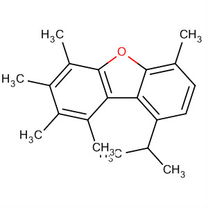 62787-27-3  Dibenzofuran, 1,2,3,4,6-pentamethyl-9-(1-methylethyl)-