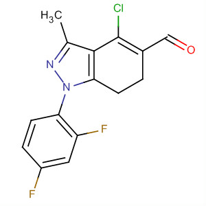 627871-25-4  1H-Indazole-5-carboxaldehyde,4-chloro-1-(2,4-difluorophenyl)-6,7-dihydro-3-methyl-