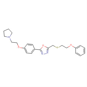 627897-41-0  1,3,4-Oxadiazole,2-[[(2-phenoxyethyl)thio]methyl]-5-[4-[2-(1-pyrrolidinyl)ethoxy]phenyl]-