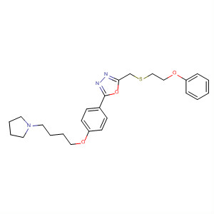 627897-48-7  1,3,4-Oxadiazole,2-[[(2-phenoxyethyl)thio]methyl]-5-[4-[4-(1-pyrrolidinyl)butoxy]phenyl]-