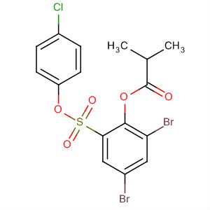 62807-45-8  Propanoic acid, 2-methyl-,2,4-dibromo-6-[(4-chlorophenoxy)sulfonyl]phenyl ester