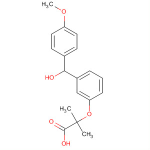 62810-27-9  Propanoic acid,2-[3-[hydroxy(4-methoxyphenyl)methyl]phenoxy]-2-methyl-