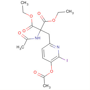 62811-97-6  Propanedioic acid,(acetylamino)[[5-(acetyloxy)-6-iodo-2-pyridinyl]methyl]-, diethyl ester