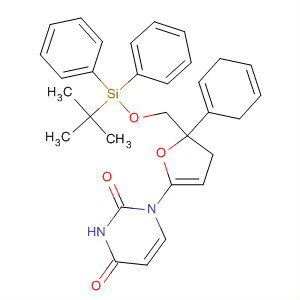 628301-91-7  2,4(1H,3H)-Pyrimidinedione,1-[(2S,5S)-5-[[[(1,1-dimethylethyl)diphenylsilyl]oxy]methyl]-2,5-dihydro-5-phenyl-2-furanyl]-