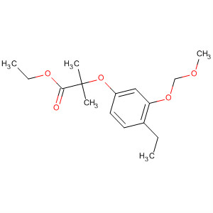 628332-38-7  Propanoic acid, 2-[4-ethyl-3-(methoxymethoxy)phenoxy]-2-methyl-, ethylester