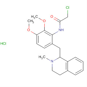 62847-30-7  Acetamide,2-chloro-N-[2,3-dimethoxy-6-[(1,2,3,4-tetrahydro-2-methyl-1-isoquinolinyl)methyl]phenyl]-, monohydrochloride