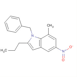 628709-26-2  1H-Indole, 7-methyl-5-nitro-1-(phenylmethyl)-2-propyl-