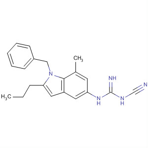 628709-27-3  Guanidine,N-cyano-N'-[7-methyl-1-(phenylmethyl)-2-propyl-1H-indol-5-yl]-