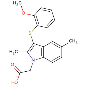 628735-99-9  1H-Indole-1-acetic acid, 3-[(2-methoxyphenyl)thio]-2,5-dimethyl-