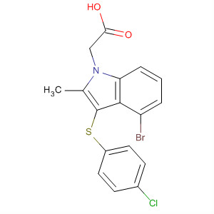 628736-39-0  1H-Indole-1-acetic acid, 4-bromo-3-[(4-chlorophenyl)thio]-2-methyl-