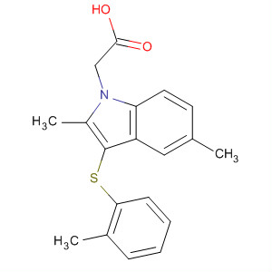 628736-78-7  1H-Indole-1-acetic acid, 2,5-dimethyl-3-[(2-methylphenyl)thio]-