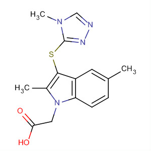628736-84-5  1H-Indole-1-acetic acid,2,5-dimethyl-3-[(4-methyl-4H-1,2,4-triazol-3-yl)thio]-
