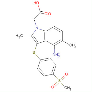 628736-87-8  1H-Indole-1-acetic acid, 2,5-dimethyl-3-[[4-(methylsulfonyl)phenyl]thio]-,ammonium salt