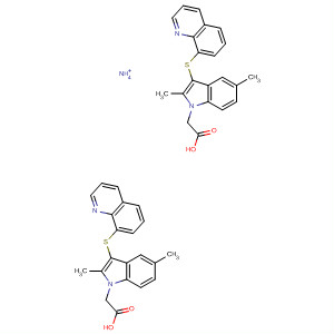 628736-88-9  1H-Indole-1-acetic acid, 2,5-dimethyl-3-(8-quinolinylthio)-, ammoniumsalt (2:1)