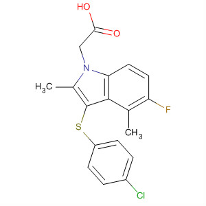 628736-89-0  1H-Indole-1-acetic acid, 3-[(4-chlorophenyl)thio]-5-fluoro-2,4-dimethyl-