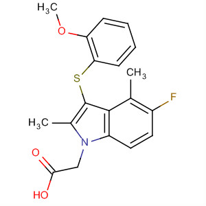 628736-97-0  1H-Indole-1-acetic acid,5-fluoro-3-[(2-methoxyphenyl)thio]-2,4-dimethyl-