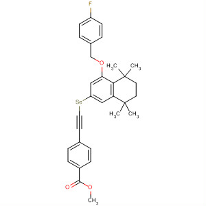 628738-52-3  Benzoic acid,4-[[[4-[(4-fluorophenyl)methoxy]-5,6,7,8-tetrahydro-5,5,8,8-tetramethyl-2-naphthalenyl]seleno]ethynyl]-, methyl ester