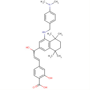 628739-42-4  Benzoic acid,4-[3-[4-[[[4-(dimethylamino)phenyl]methyl]amino]-5,6,7,8-tetrahydro-5,5,8,8-tetramethyl-2-naphthalenyl]-3-hydroxy-1-propenyl]-2-hydroxy-