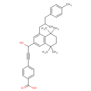 628739-74-2  Benzoic acid,4-[3-hydroxy-3-[5,6,7,8-tetrahydro-5,5,8,8-tetramethyl-4-[2-methyl-3-(4-methylphenyl)propyl]-2-naphthalenyl]-1-propynyl]-