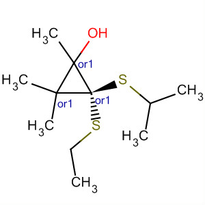 62936-09-8  Cyclopropanol, 2-(ethylthio)-1,3,3-trimethyl-2-[(1-methylethyl)thio]-, cis-