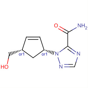 629597-86-0  1H-1,2,4-Triazole-5-carboxamide,1-[(1R,4S)-4-(hydroxymethyl)-2-cyclopenten-1-yl]-, rel-