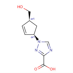 629597-91-7  1H-1,2,4-Triazole-3-carboxylic acid,1-[(1R,4S)-4-(hydroxymethyl)-2-cyclopenten-1-yl]-, rel-