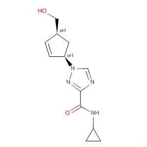 629597-92-8  1H-1,2,4-Triazole-3-carboxamide,N-cyclopropyl-1-[(1R,4S)-4-(hydroxymethyl)-2-cyclopenten-1-yl]-, rel-