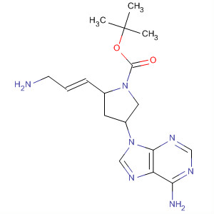 629616-66-6  1-Pyrrolidinecarboxylic acid,2-[(1E)-3-amino-1-propenyl]-4-(6-amino-9H-purin-9-yl)-,1,1-dimethylethyl ester, (2S,4S)-