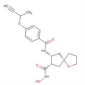 629625-24-7  1-Oxaspiro[4.4]nonane-7-carboxamide,8-[[4-(2-butynyloxy)benzoyl]amino]-N-hydroxy-, (5R,7S,8R)-