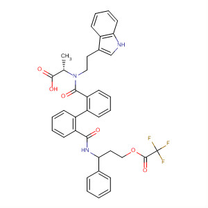 629629-13-6  b-Alanine,N-[2-(1H-indol-3-yl)ethyl]-N-[[2'-[[[1-phenyl-3-[(trifluoroacetyl)oxy]propyl]amino]carbonyl][1,1'-biphenyl]-2-yl]carbonyl]-