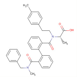 629630-77-9  b-Alanine,N-[2-(4-methylphenyl)ethyl]-N-[[2'-[[methyl(phenylmethyl)amino]carbonyl][1,1'-biphenyl]-2-yl]carbonyl]-