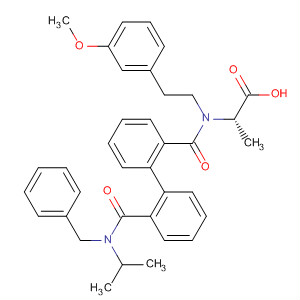 629631-33-0  b-Alanine,N-[2-(3-methoxyphenyl)ethyl]-N-[[2'-[[(1-methylethyl)(phenylmethyl)amino]carbonyl][1,1'-biphenyl]-2-yl]carbonyl]-