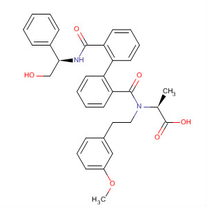 629631-40-9  b-Alanine,N-[[2'-[[[(1R)-2-hydroxy-1-phenylethyl]amino]carbonyl][1,1'-biphenyl]-2-yl]carbonyl]-N-[2-(3-methoxyphenyl)ethyl]-