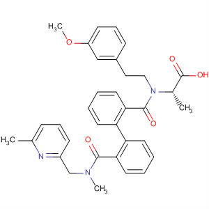 629631-50-1  b-Alanine,N-[2-(3-methoxyphenyl)ethyl]-N-[[2'-[[methyl[(6-methyl-2-pyridinyl)methyl]amino]carbonyl][1,1'-biphenyl]-2-yl]carbonyl]-