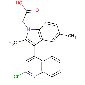 629643-49-8  1H-Indole-1-acetic acid, 3-(2-chloro-4-quinolinyl)-2,5-dimethyl-